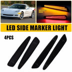 4X Smoked LED Front Rear Side Marker Lights for Chevrolet Corvette C6 (2005–2013)