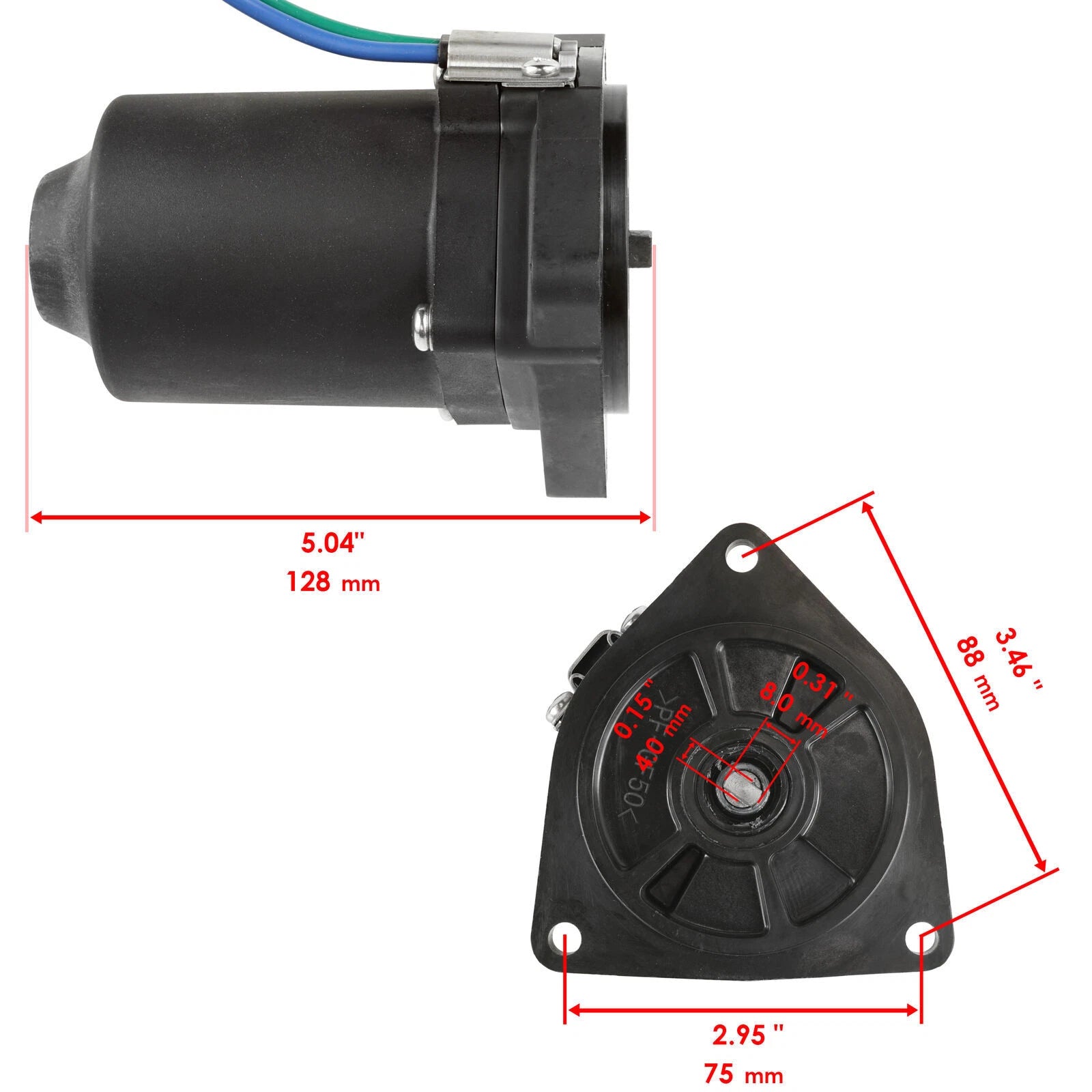 Trim Motor for Yamaha F150 (2012–2015) 63P-43880-10-00, 63P-43880-01-00