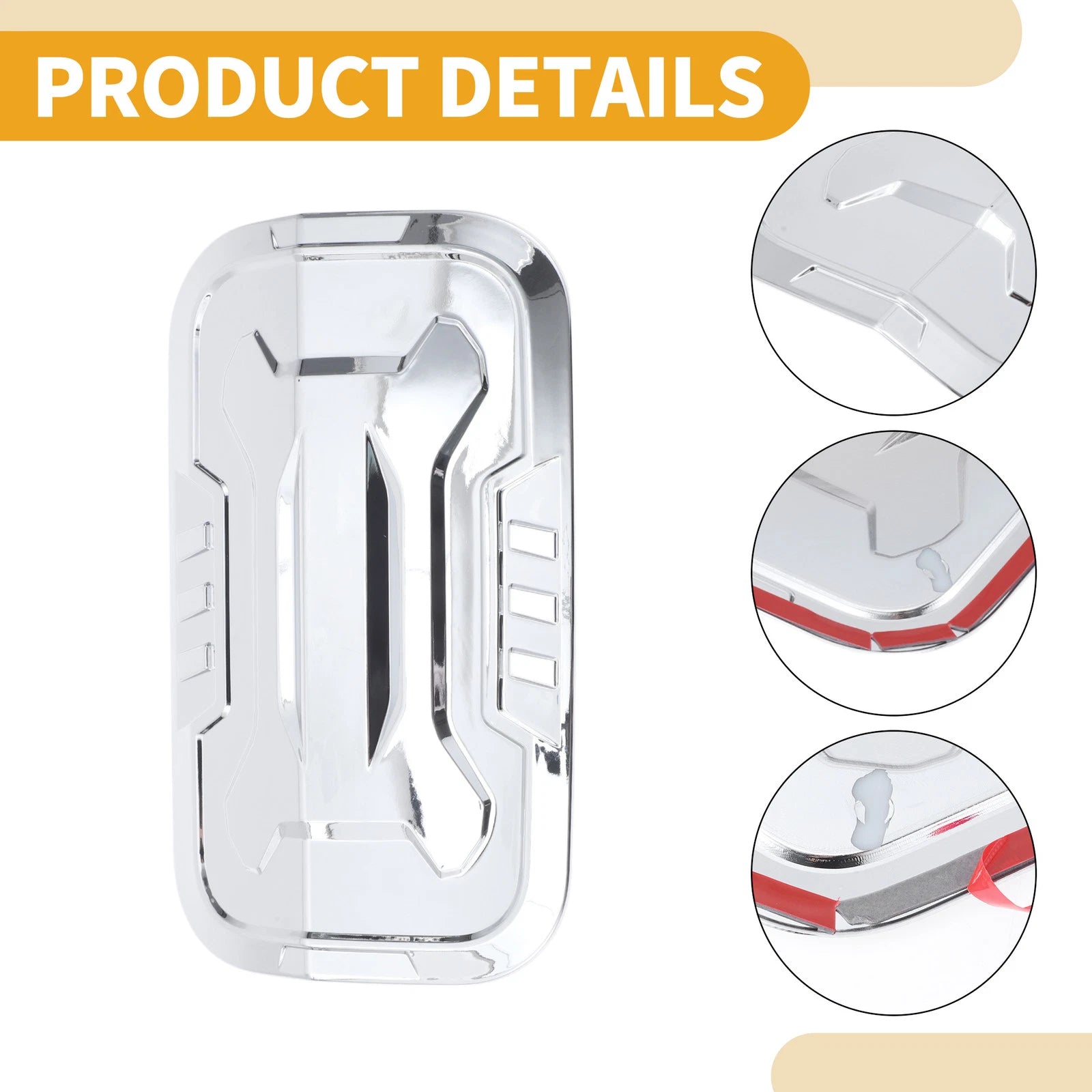 Fuel Tank Door Cap for Toyota Prado (2024–2025) Chrome Silver Tone