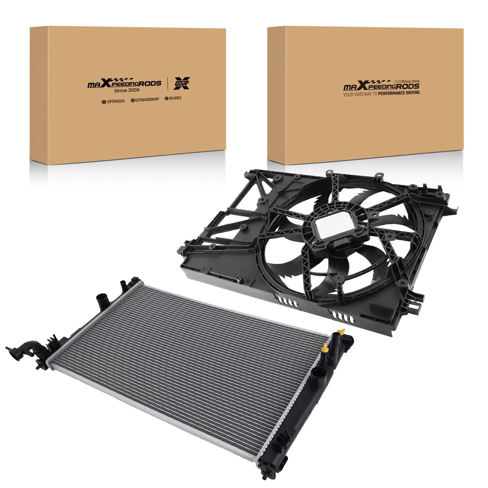 Radiator with Cooling Fan Assembly for Toyota Camry 2.5L 2018-2024 Rav4 2019-21