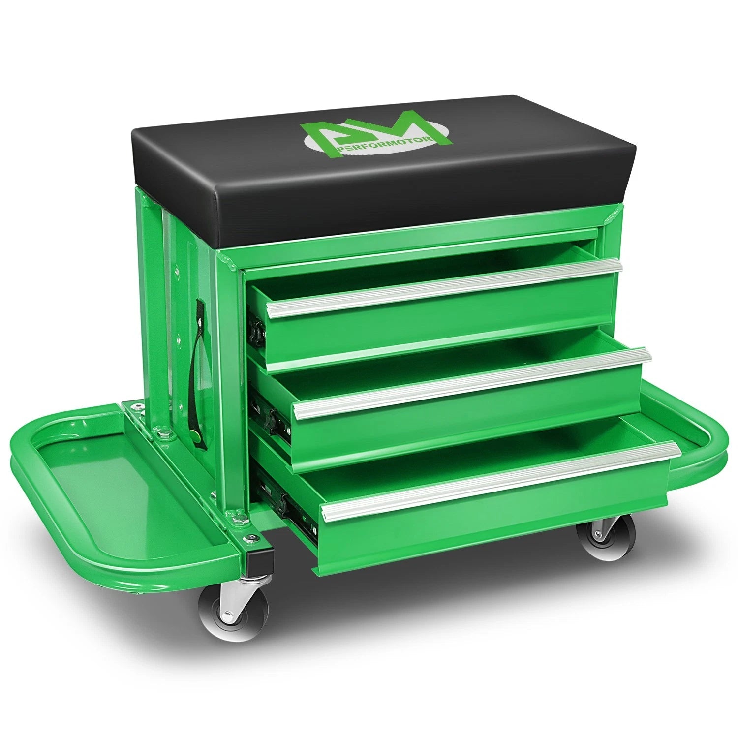 2X 7.87x2.36in Mechanics Roller Seat for Work Cabinet (350lbs Capacity)
