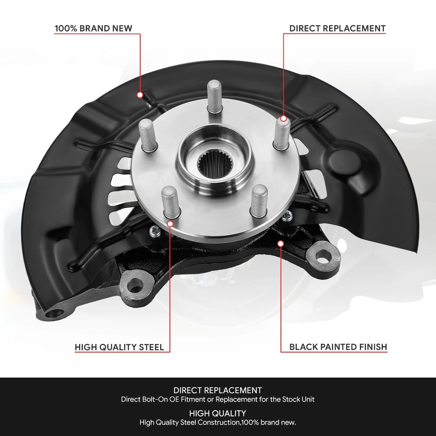 Front Left Driver Loaded Wheel Bearing Knuckle Assembly for Toyota Camry (2012–2017)