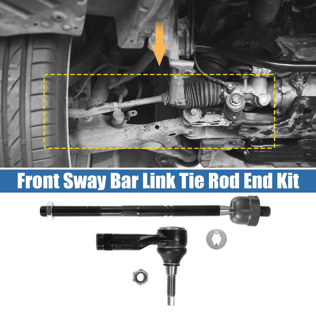 10 Pcs Front Sway Bar Inner Outer Tie Rod Lower Ball Joint Kit for Ford F-150 