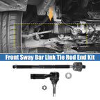 10 Pcs Front Sway Bar Inner Outer Tie Rod Lower Ball Joint Kit for Ford F-150 