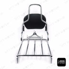 Chrome Backrest Sissy Bar with Luggage Rack for Harley Touring (2009–2017)