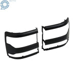 Pair of Black Headlight Trim Bezels for Chevy Silverado 1500 (2016–2018)
