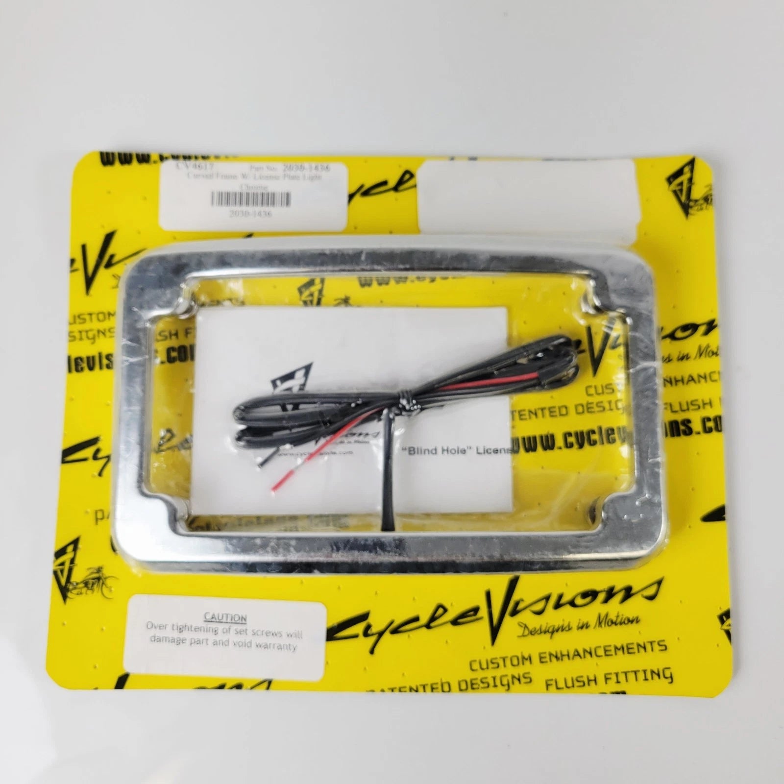 Beveled Light License Plate Frame for (CV4617)