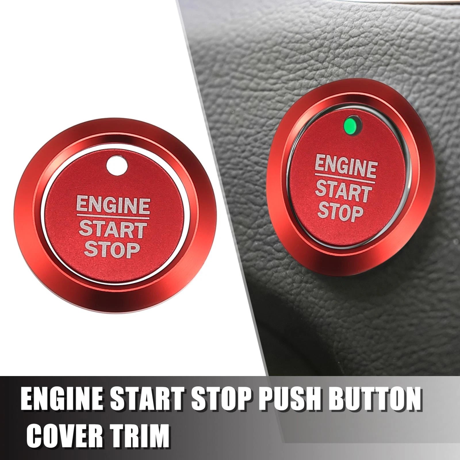 Engine Start Stop Button Cover Kit for Ford F-150 (2016–2021) Red