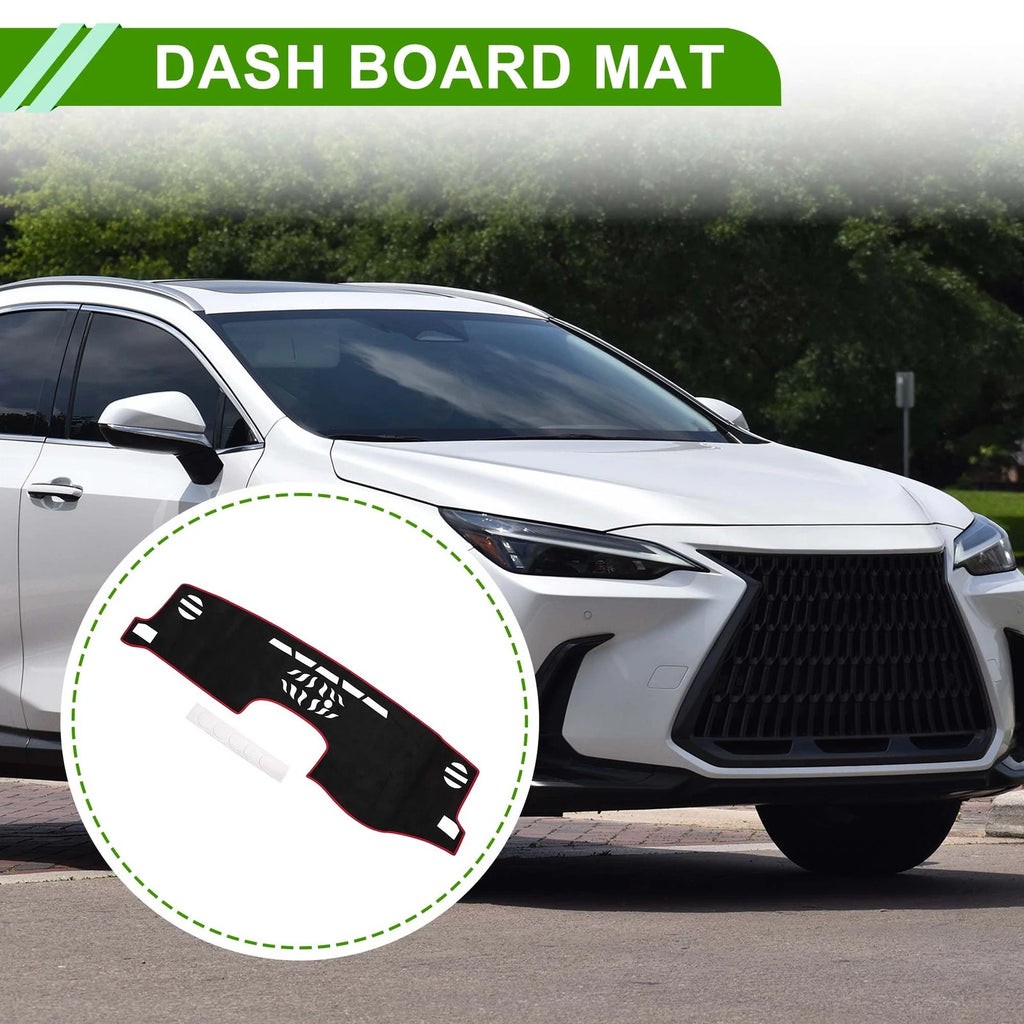 Dashboard Dash Cover Mat for Lexus NX200T/NX300/NX300h (2014–2020) Black Red