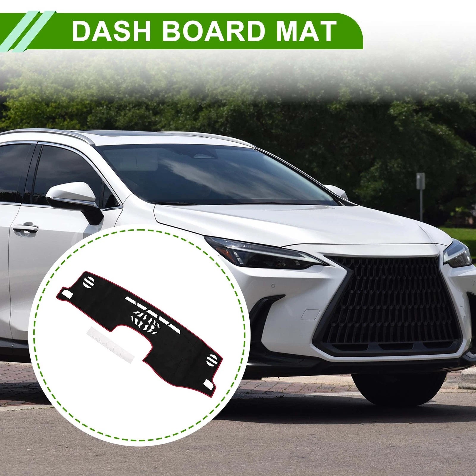 Dashboard Dash Cover Mat for Lexus NX200T/NX300/NX300h (2014–2020) Black Red