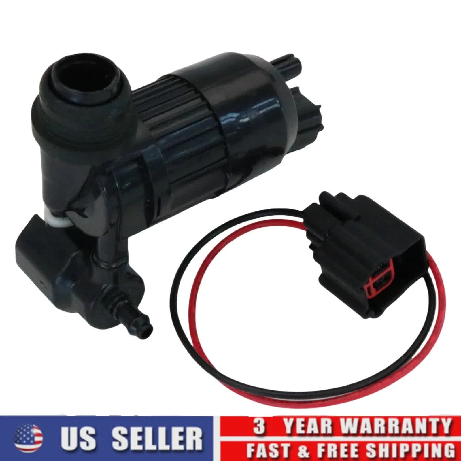 Front Windshield Washer Pump with Connector for Ford Explorer Fiesta (2011–2020) DV6117664AA