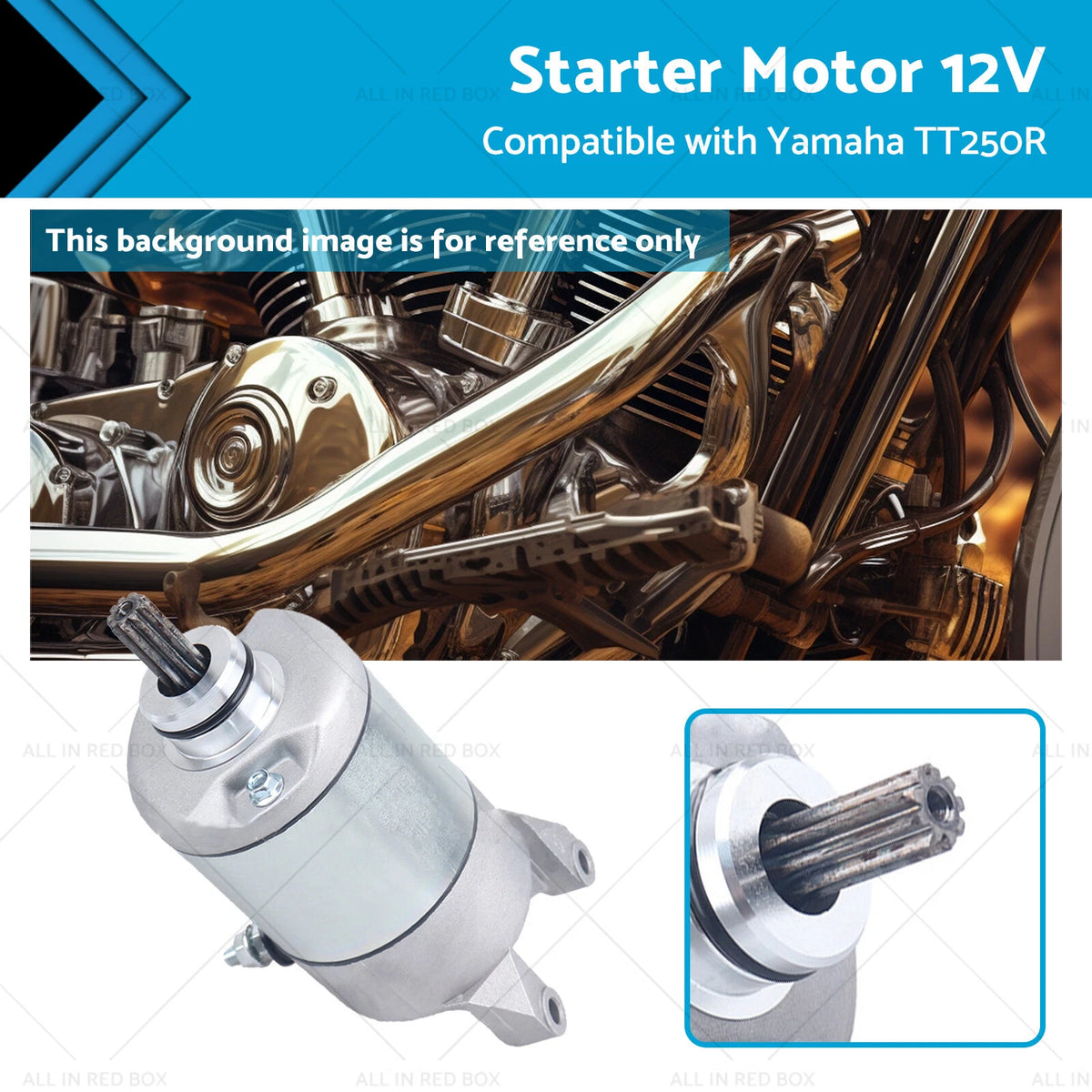 Starter Motor 12V for Yamaha YS250 TT250R YBR250 (1993–2006)