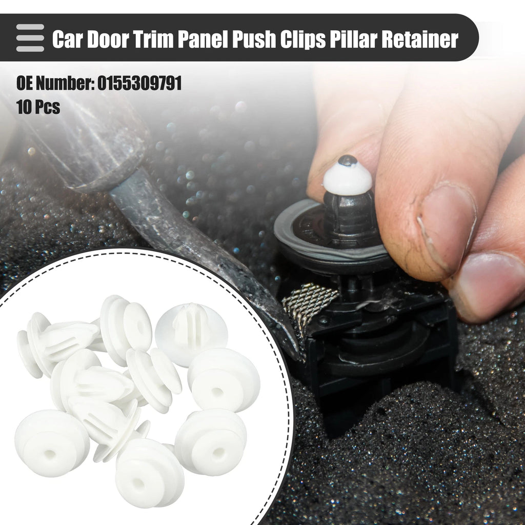 10 Pcs Door Trim Panel Push Clips for Nissan (No. 0155309791)