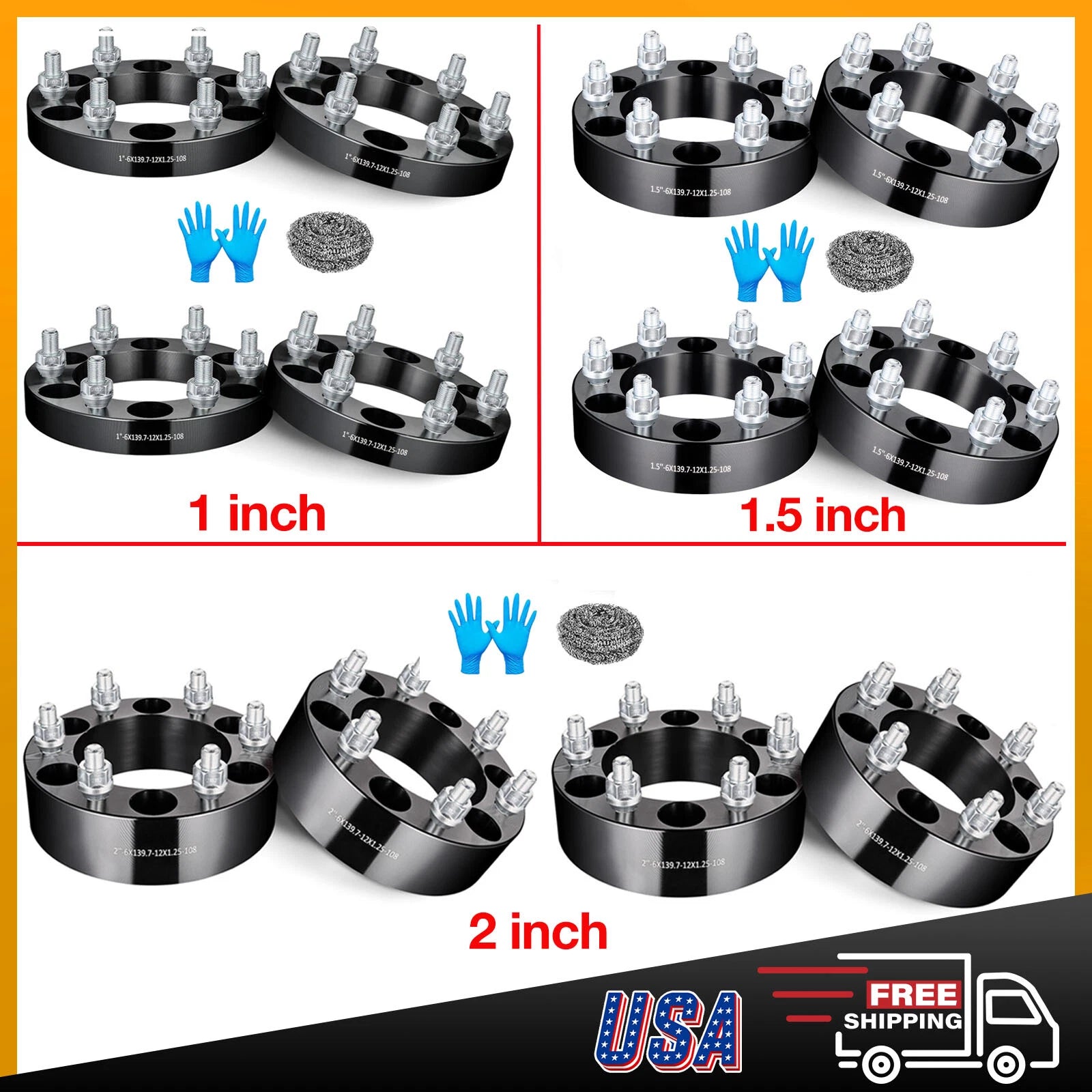 4PCS Wheel Spacers for Nissan Titan & Infiniti QX56/QX4 (2004–2015)