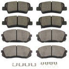 8pc Brake Pads Kit for KIA Soul Turbocharged (2017–2018)