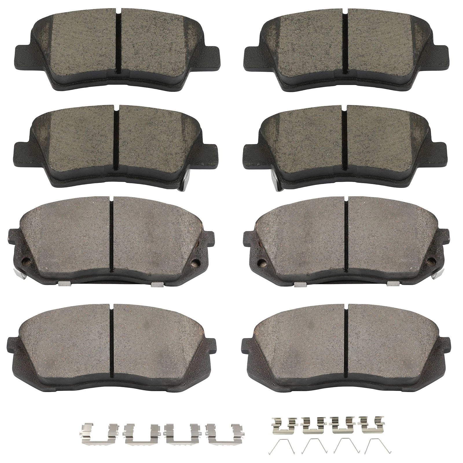 8pc Brake Pads Kit for KIA Soul Turbocharged (2017–2018)