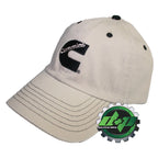 Cummins Diesel Trucker Hat Ball Cap - Tan Khaki with Black Stitching