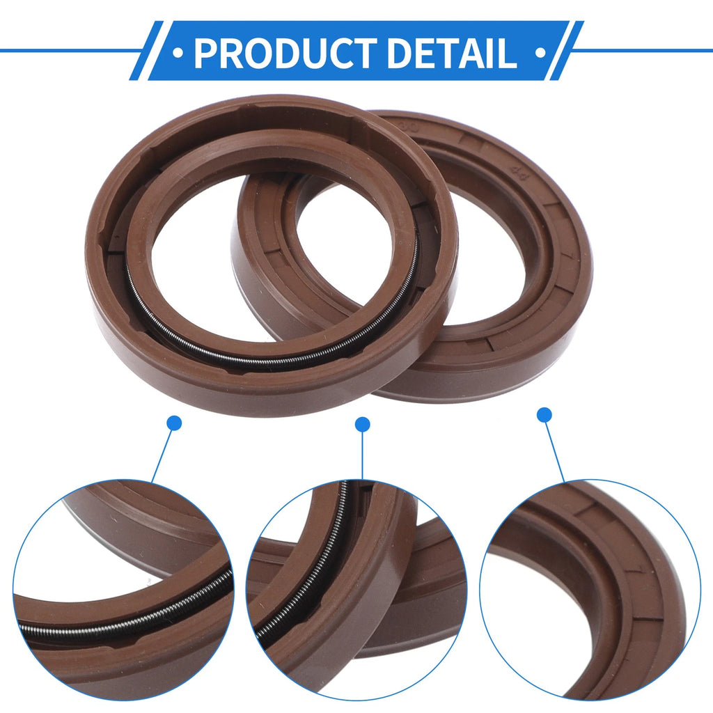 2X Oil Seal Rotary Shaft Seal FKM Rubber 30x44x7mm for [Make Model] 