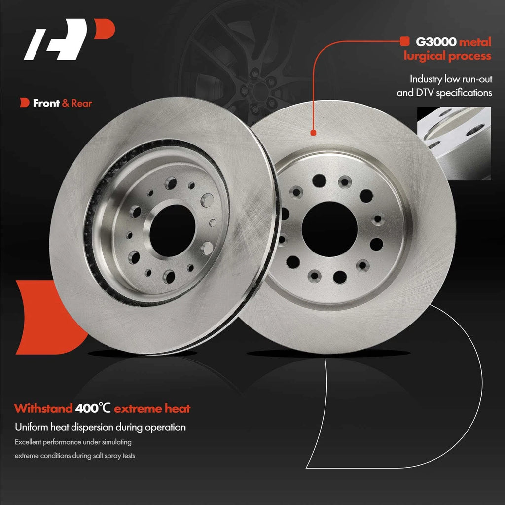 Disc Brake Rotor & Ceramic Pad Set for Buick Enclave (2008-2017)