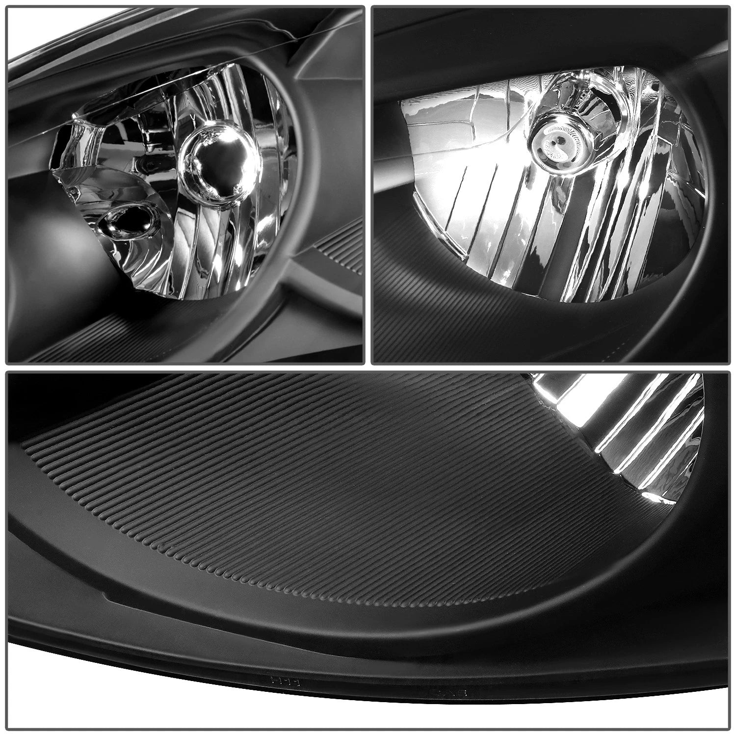 Black/Clear Signal Bumper Headlight Lamps for Chevy Impala (2006–2016)