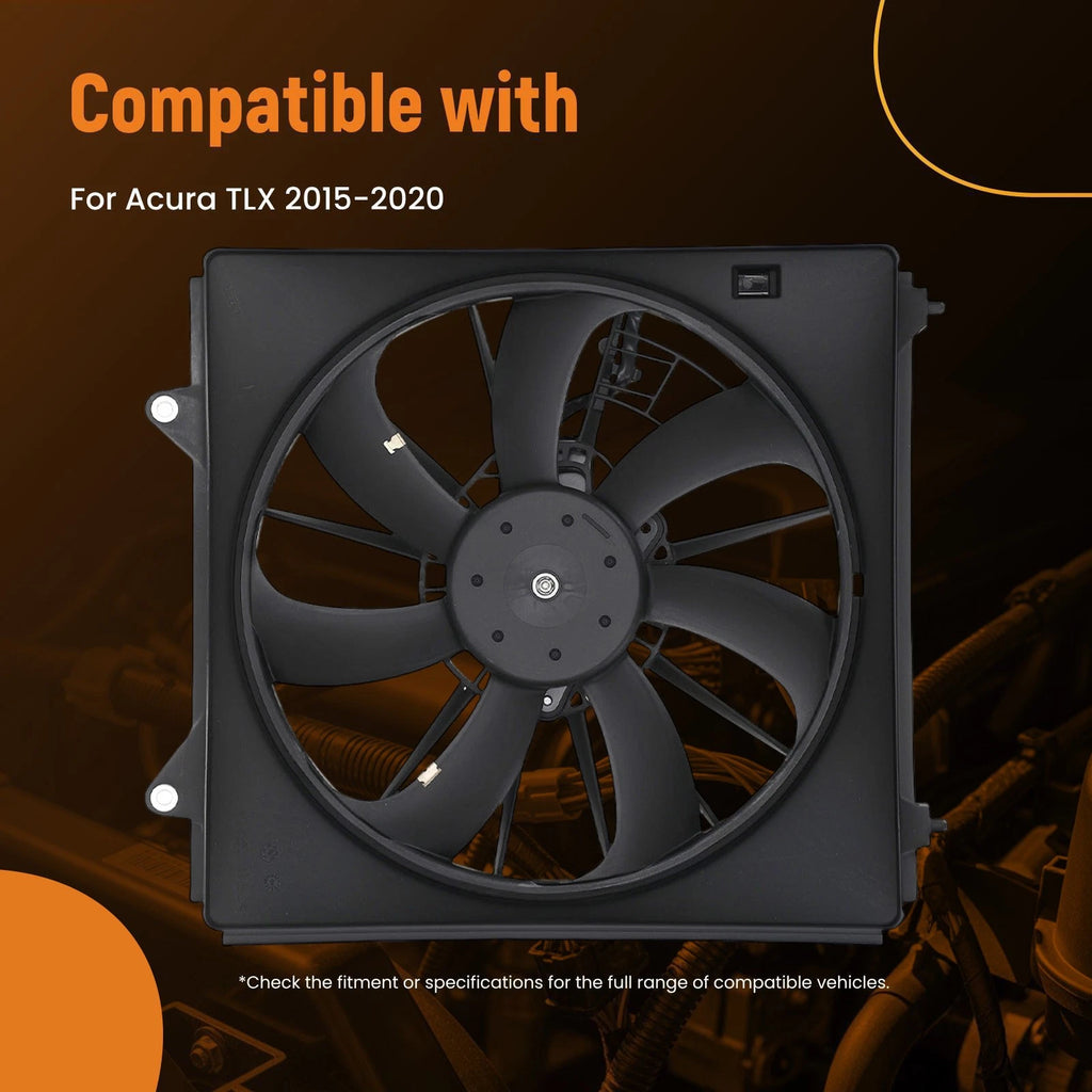 Condenser Radiator Fan for Acura TLX (2015–2020) 386155J2A01 386165J2A01