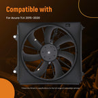 Condenser Radiator Fan for Acura TLX (2015–2020) 386155J2A01 386165J2A01