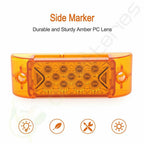 2X 6.1" Amber LED Rectangle Side Marker Lights Waterproof