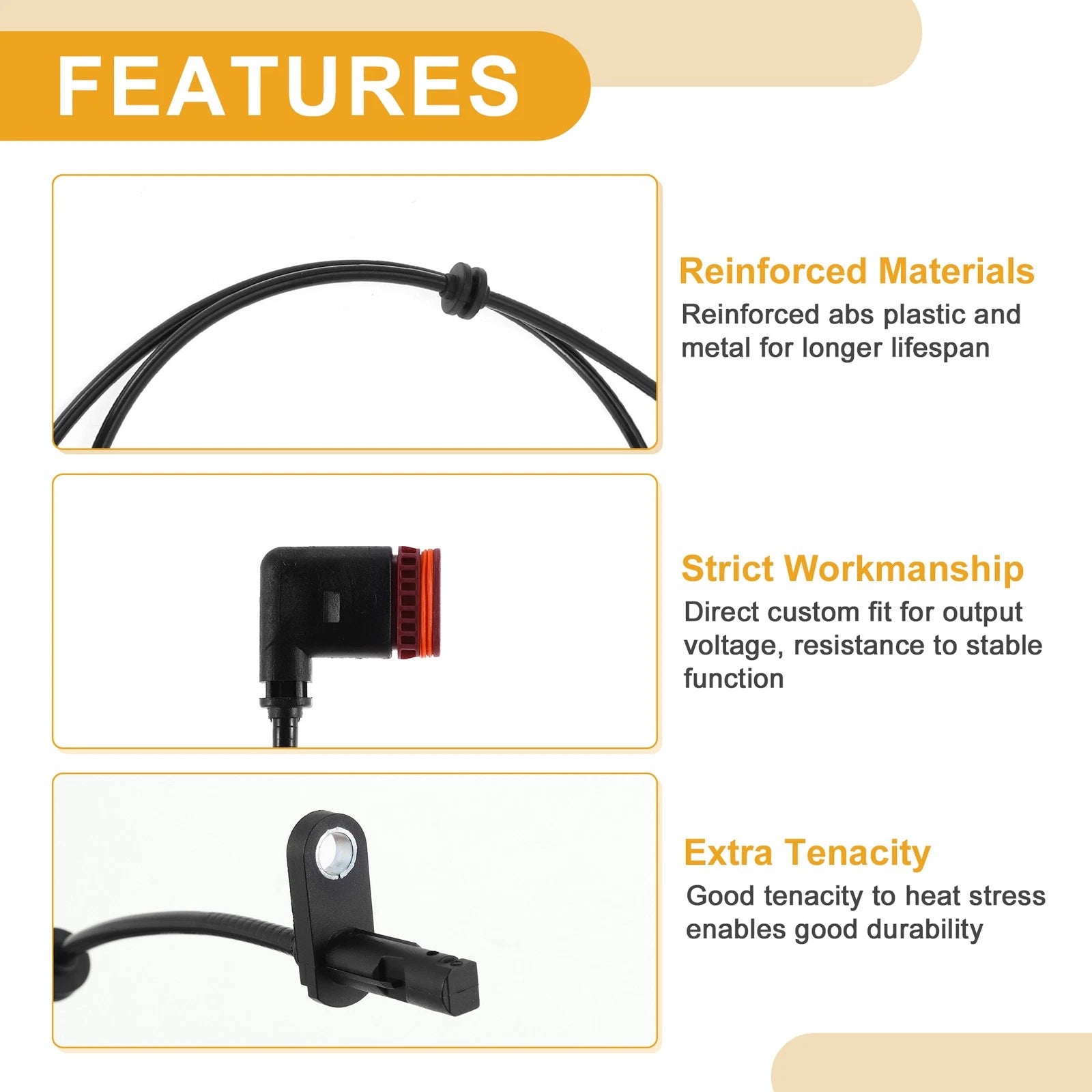 ABS Wheel Speed Sensor for Mercedes-Benz E550 (2007–2009) No. 2075400317