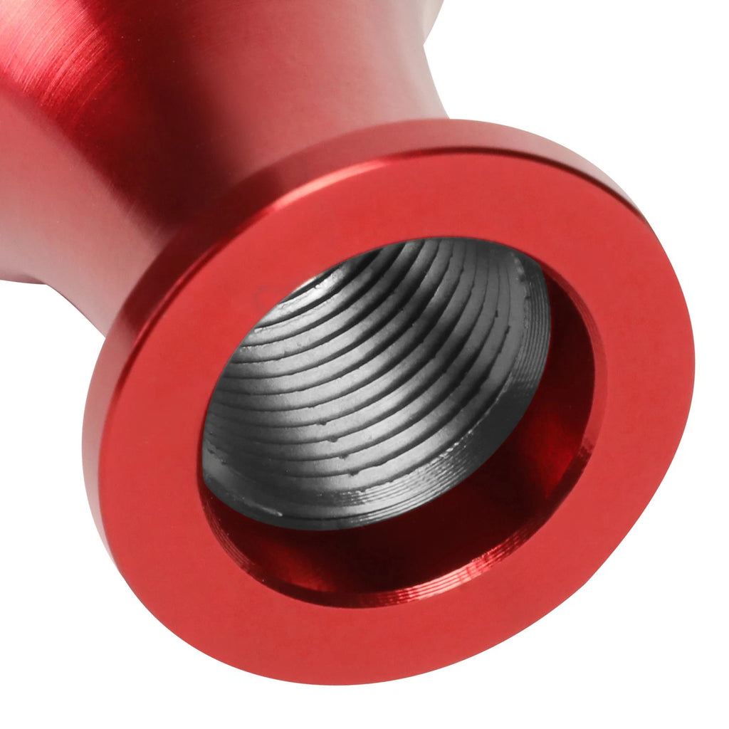 J2 Universal Aluminum Shift Knob for Cars (Red, Thread Adapters)