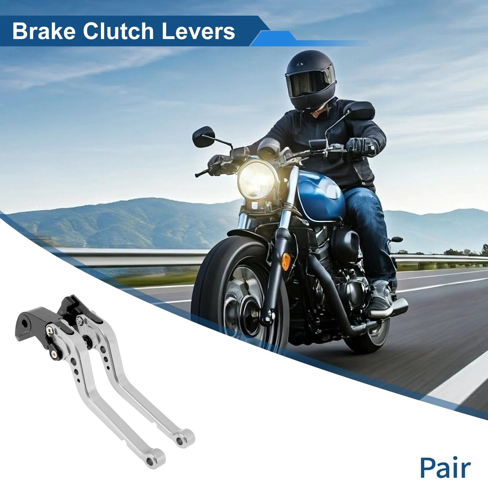 Adjustable Brake Clutch Levers for Suzuki GSXR1000 (2005–2006) Silver Tone