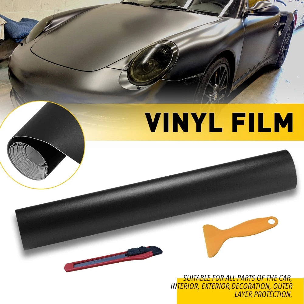 Vinyl Wrap Sticker Film for DIY Applications (Satin Black Matte)