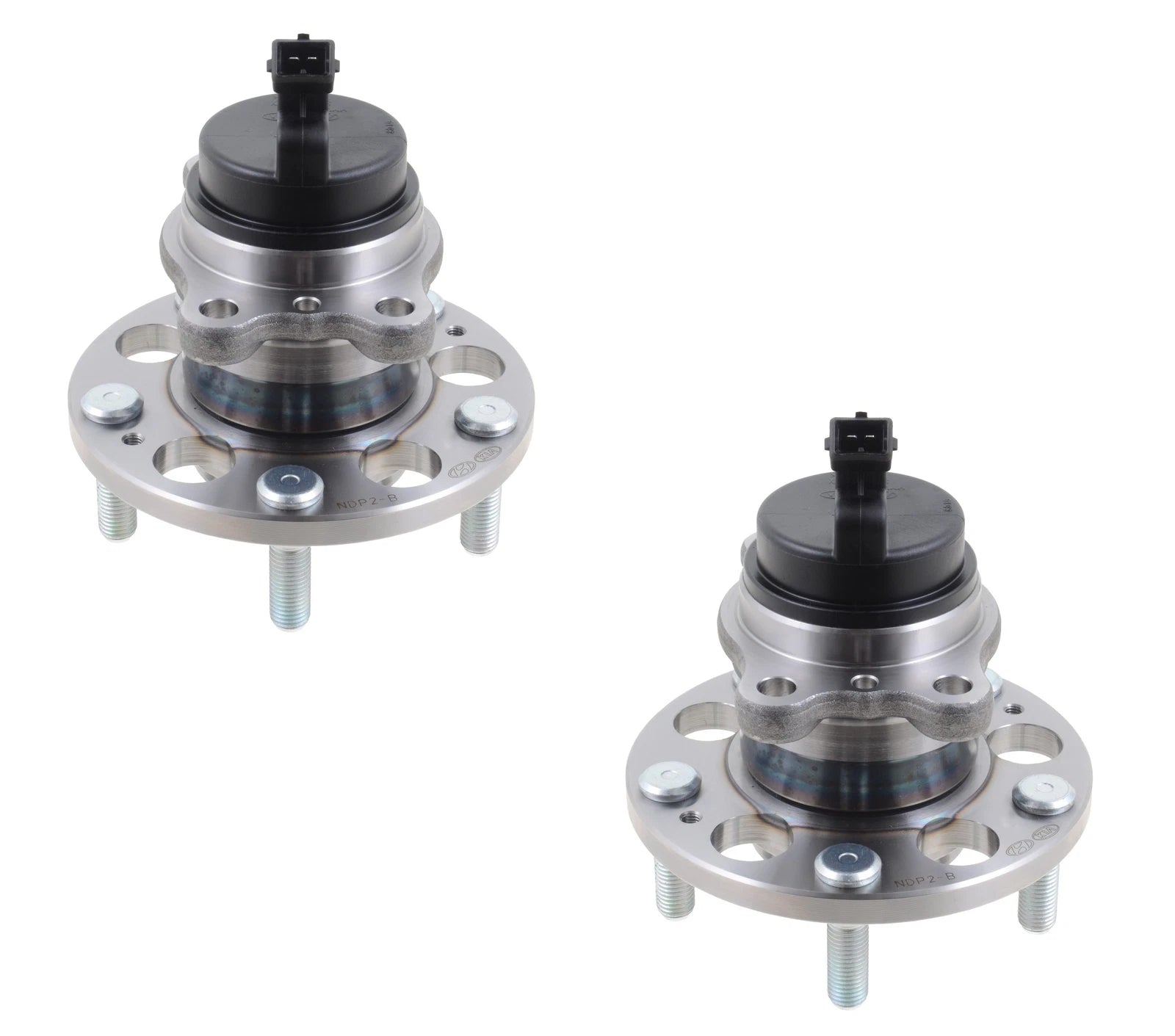 Set of 2 Rear Wheel Bearings & 5 Lug Hub Assemblies for Hyundai Kia