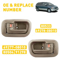 Interior Door Handle Set for Toyota Sienna (1998–2003)