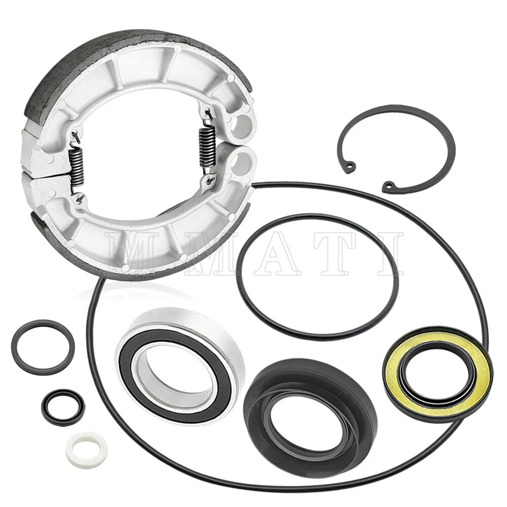 Rear Brake Drum Shoes Bearing Seals Kit for Honda Rancher 420 TRX420FPM (2009–2013)