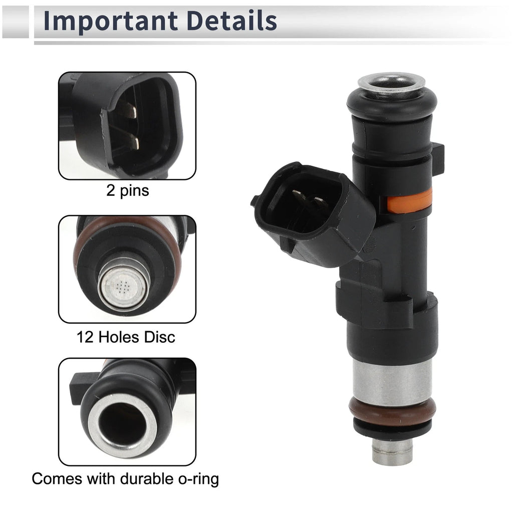 Fuel Injector No. 16600-AX200 for Nissan Micra K12 (2007–2010) 1 Pc Black