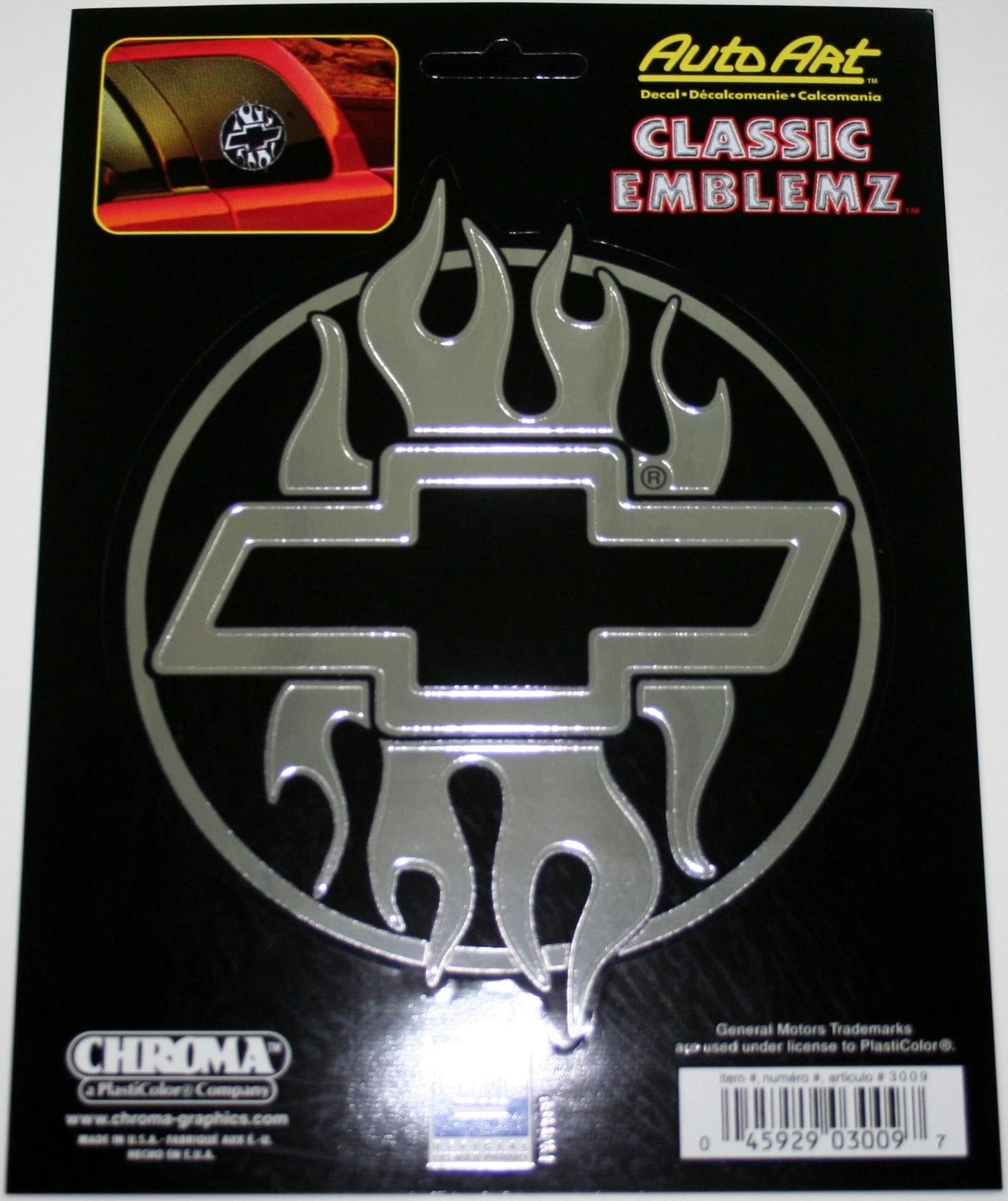 Chrome Flames Decal Sticker for Chevy Duramax Truck