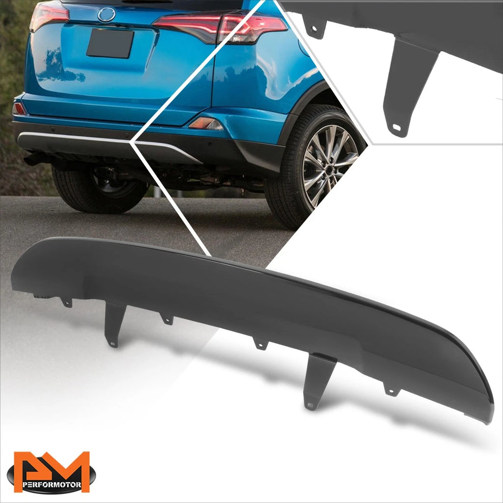 Rear Lower Bumper Valance Air Dam Deflector for Toyota RAV4 (2017–2018)