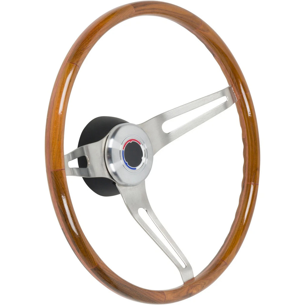 Comfort Grip Steering Wheel for 1969–1972 Chevrolet with Teak Wood 15"