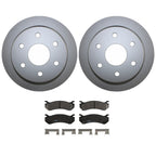 Rear Brake Kit 325mm Coated Disc Rotors & TRW Pro Metallic Pads for Chevrolet GMC