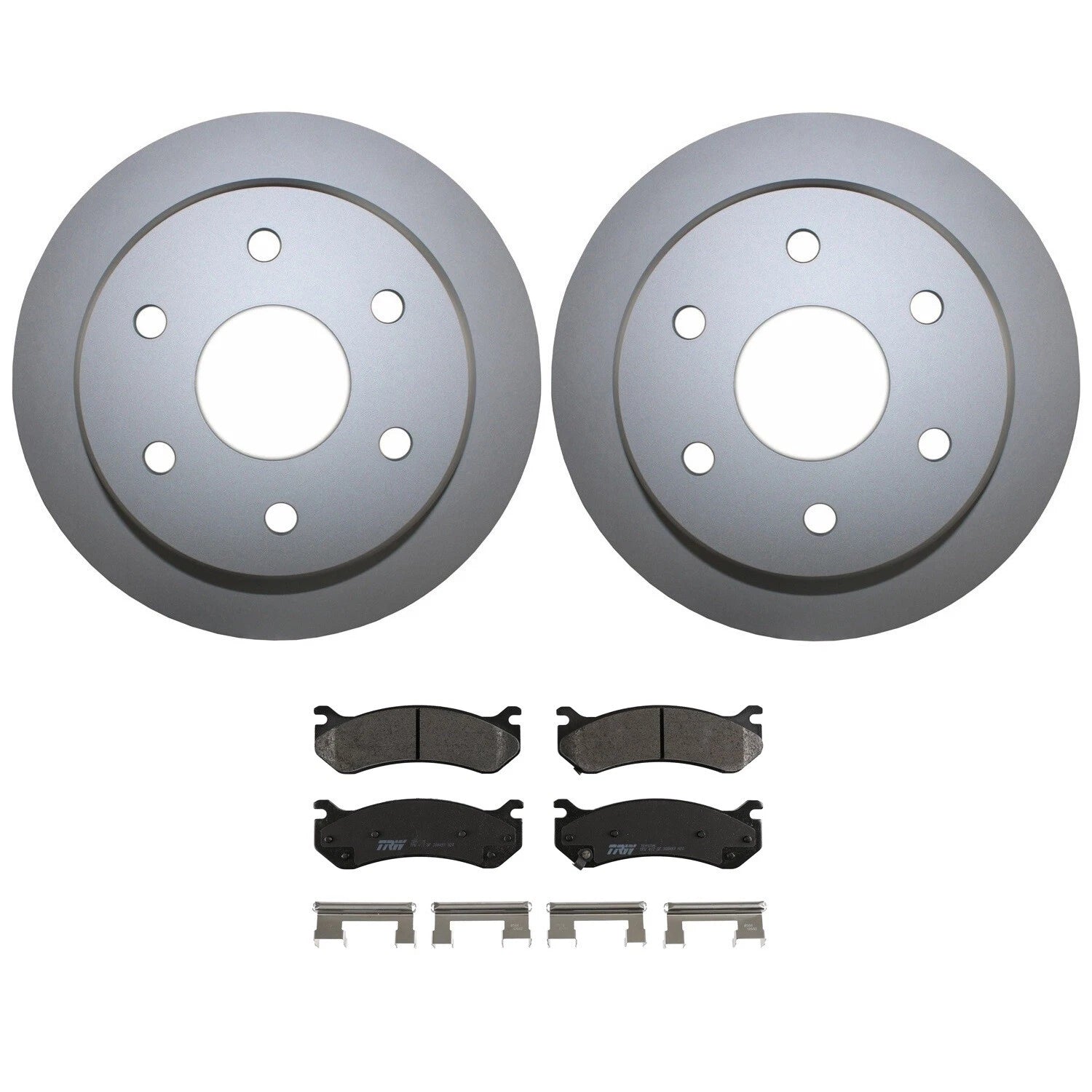 Rear Brake Kit 325mm Coated Disc Rotors & TRW Pro Metallic Pads for Chevrolet GMC