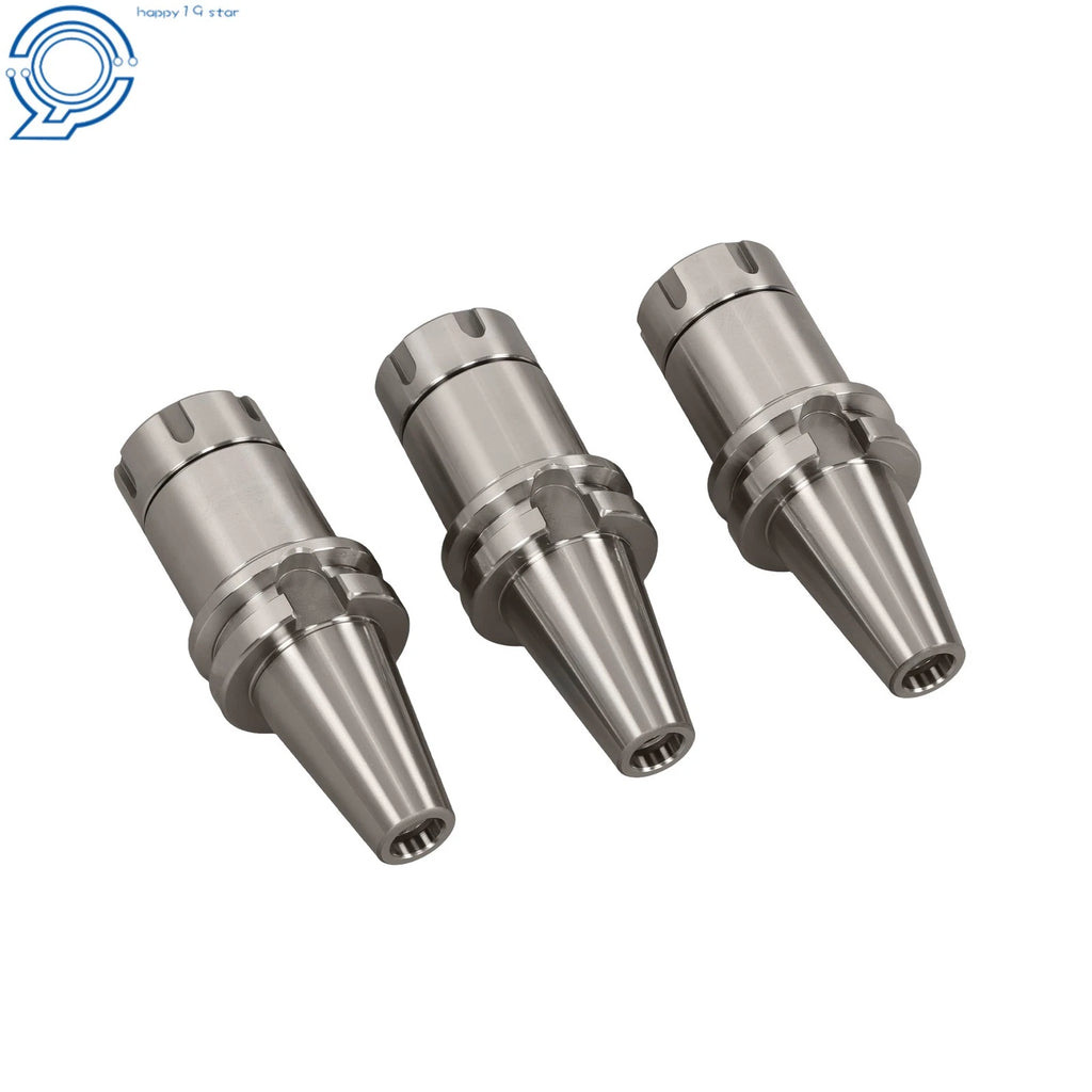 Set of 3 Collet Chucks for CNC Milling Machine (4 Inch Gauge Length)