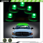 5PCS Smoke Lens Roof Cab Marker Light T10 5-5050-SMD-Green for Ford