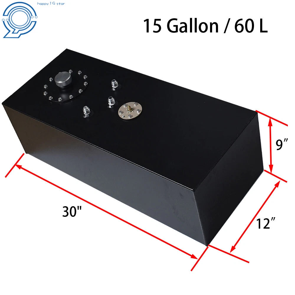15 Gallon Slim Aluminum Fuel Cell Gas Tank for Make Model