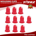 10X Red Fender & Door Molding Trim Clips for Mercedes R107 R129 (1972–1993)