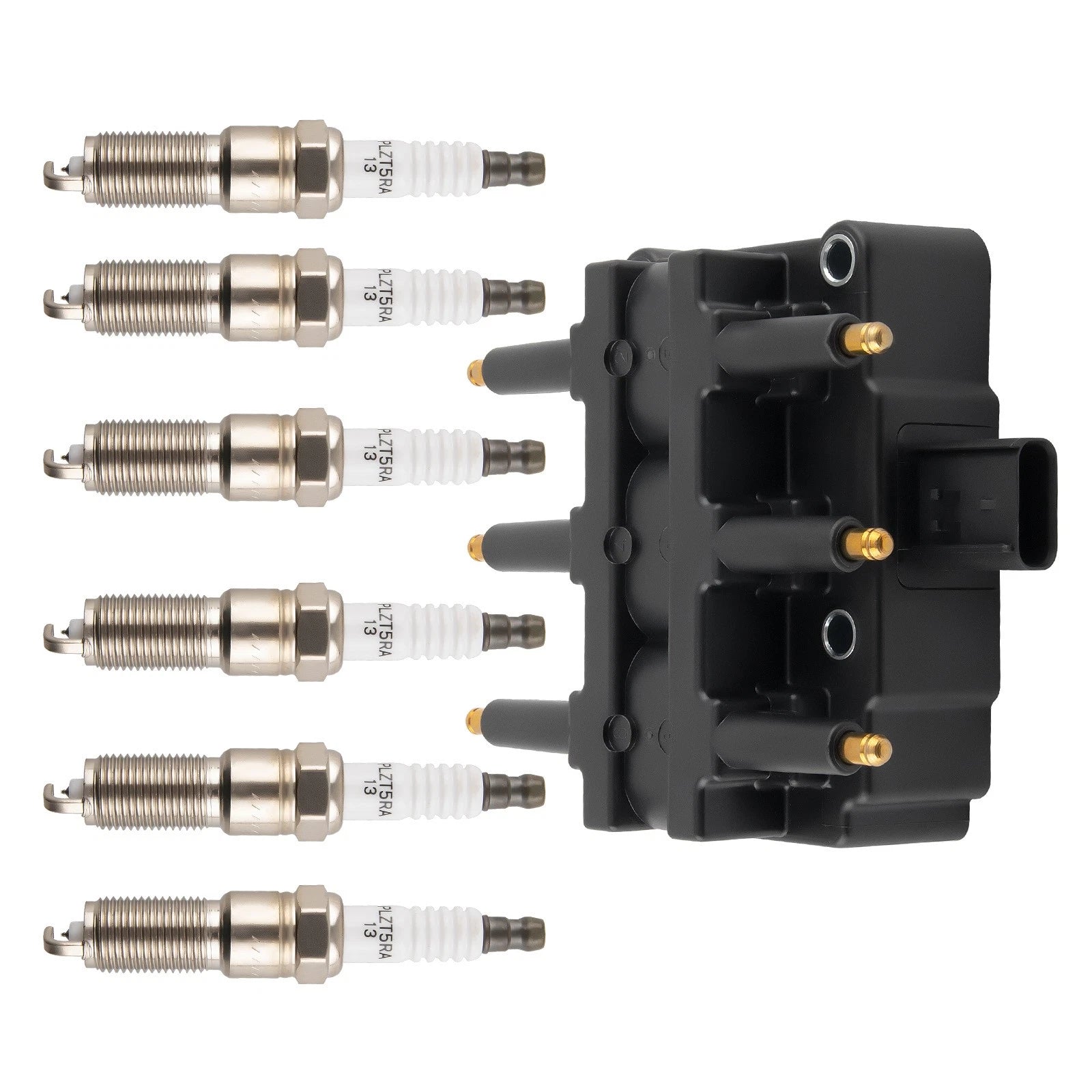 Ignition Coil & 6 Iridium Spark Plugs for Chrysler Pacifica (2005–2008)