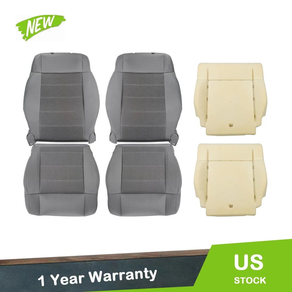 Set of 2 Seat Covers with Foam for Jeep Wrangler (2007–2012)
