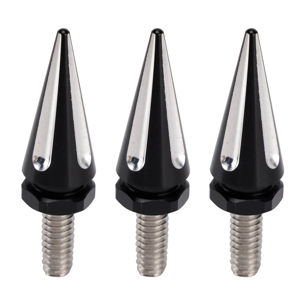 3 Pack Spike Windshield Fairing Mounting Bolts Black for Harley Touring (1996–2013)