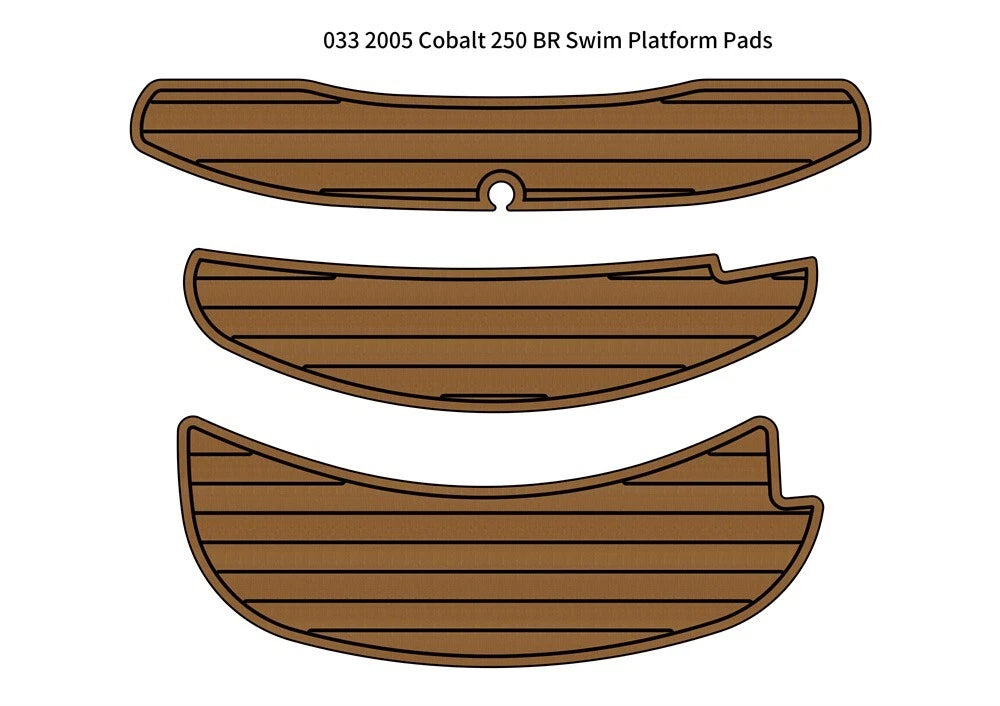 Swim Platform Step Pad for Cobalt 250 BR (2005) - EVA Foam Teak Deck Mat