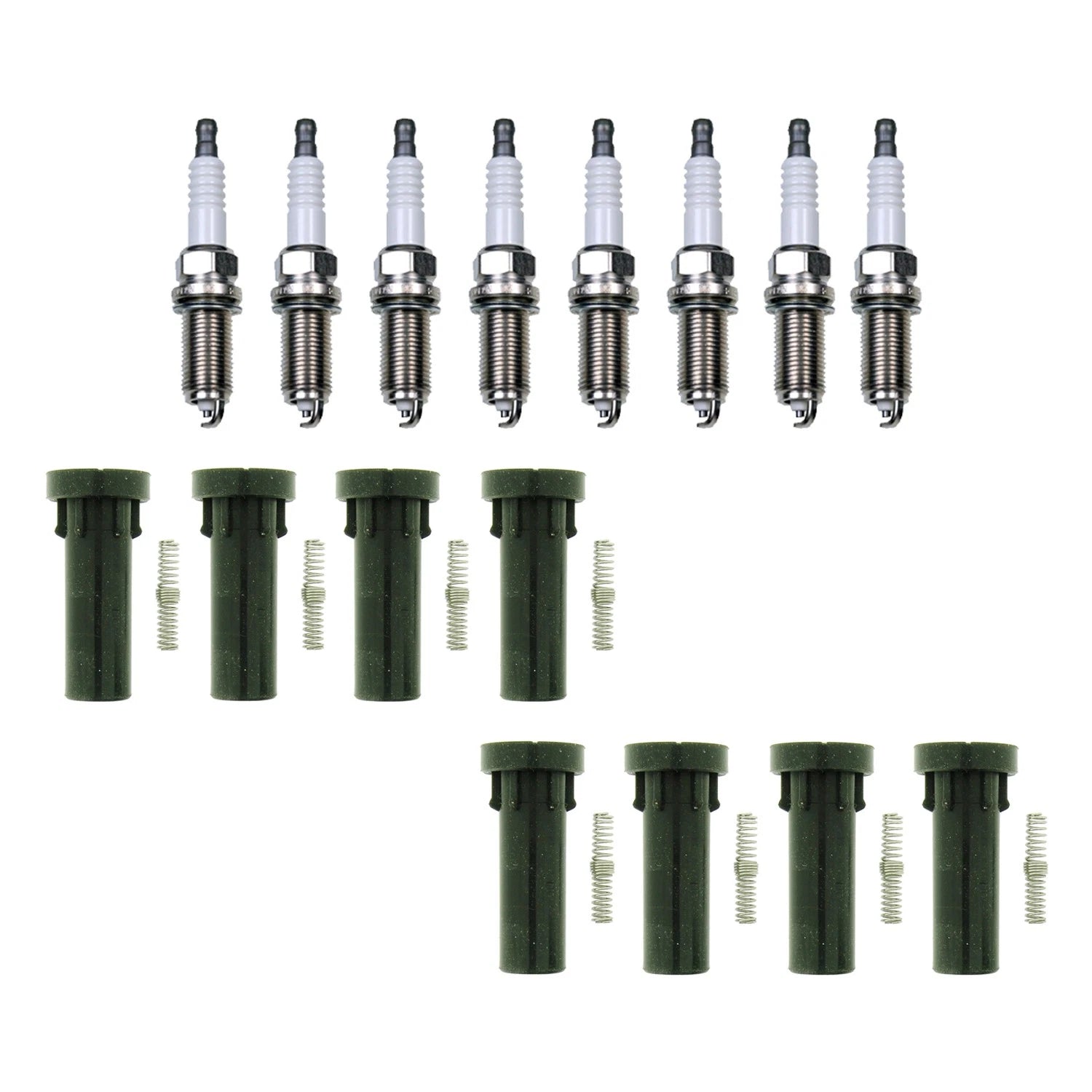 Set of 8 Denso Spark Plugs & NGK Ignition Coil Boots for Durango Limited (2004–2009)