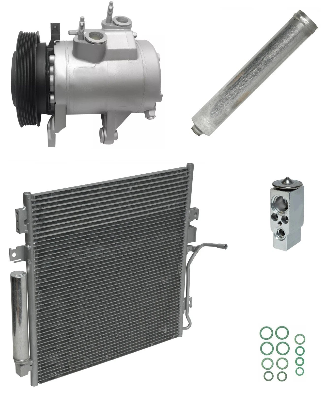 AC Compressor Kit with Condenser for Jeep Liberty 3.7L V6 (2011–2012)